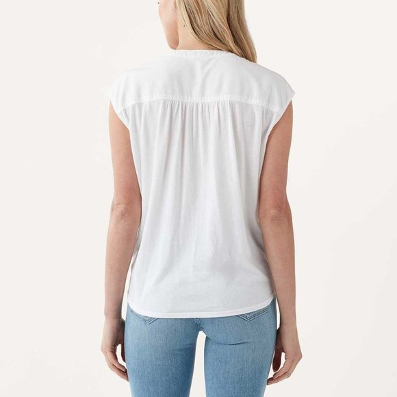 Splendid Surplice Front Crossover  Top White - Picture 3 of 6